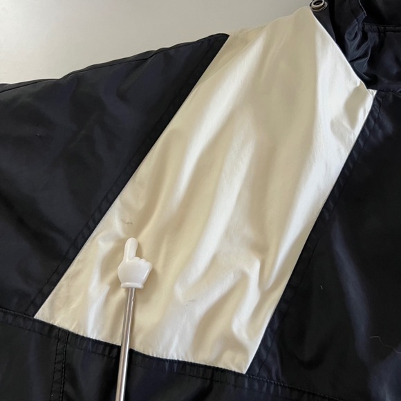 Vintage Adidas Jacket Black White Oversized Windbreaker Mens XL Retro - Picture 8 of 10